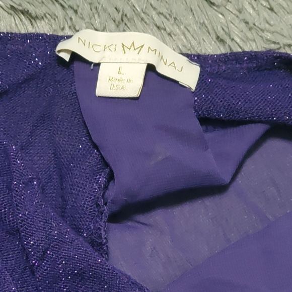 Purple semi sheer top - Picture 5 of 6